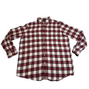 Club Room Men's Plaid Cotton Flannel Button Up Shirt Size L Outdoors Hipster